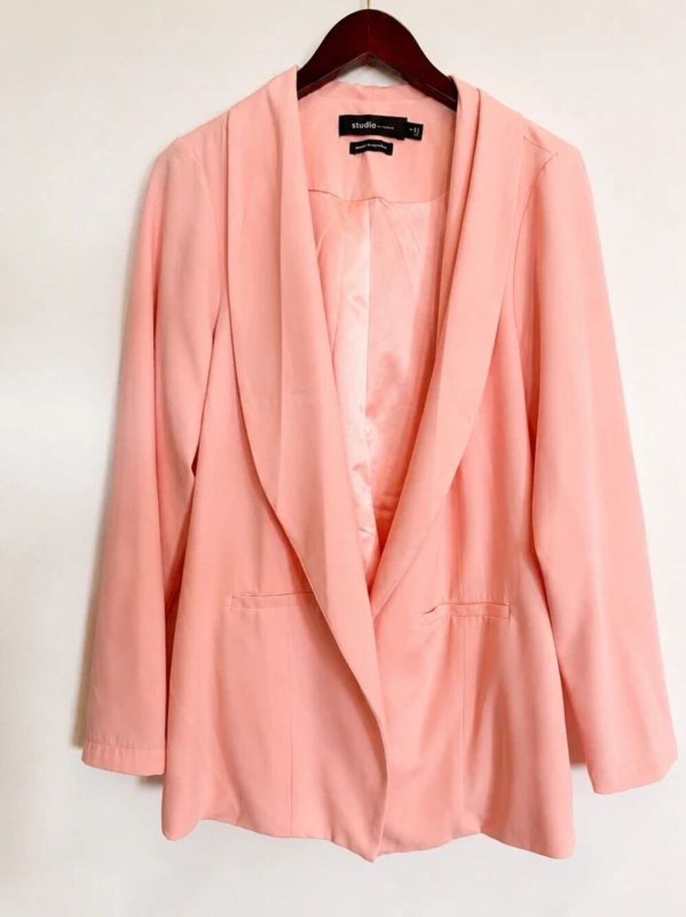 Studio by Torrid Size 1 Light Pink Open Front Blazer